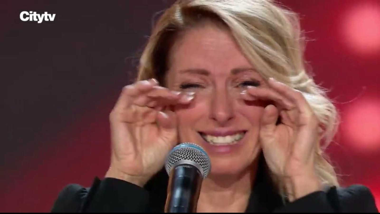 Genevieve Cote after the Golden Buzzer on Canada's Got Talent