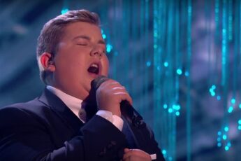 Kyle Tomlinson singing on Britain's Got Talent
