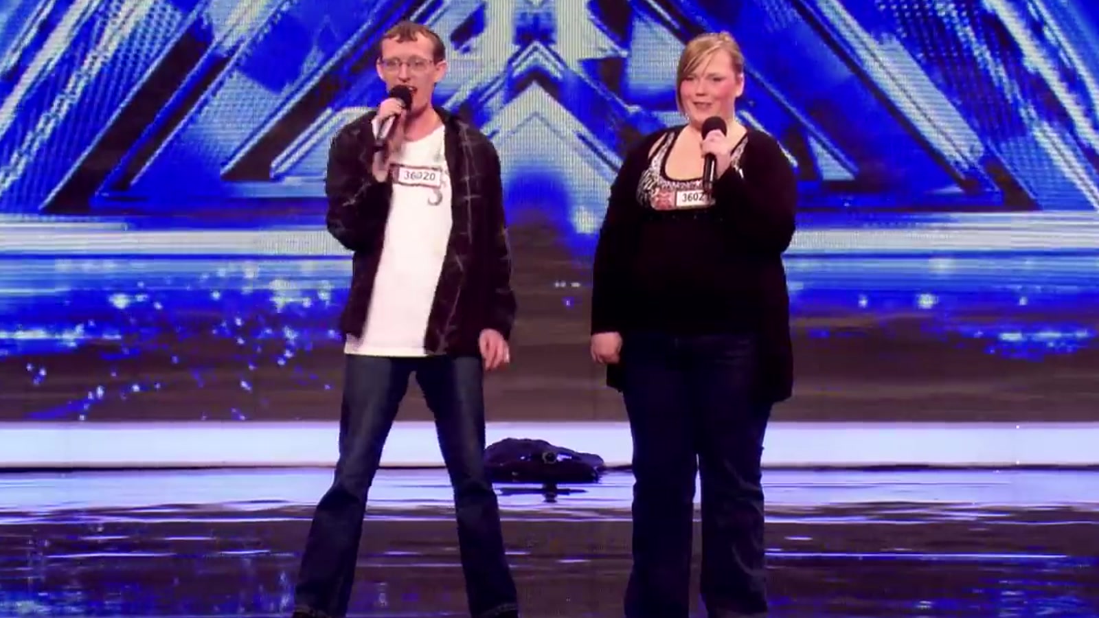 Peter and Caroline of G&S at their X Factor audition